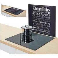 Zeller Present Herdblende-/Abdeckplatte Kitchen Rules, (1 tlg), Klett & Flausch Befestigung