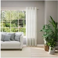 Neutex for you! Vorhang nach Maß EVA (1 St), Ösen, transparent, Uni-Voile mit elegantem Glanz