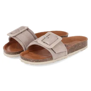 Palado Pantoletten NUBRA Grau - Gr. 36 -  Leder und Synthetik