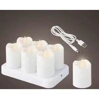 Lumineo Dekofigur LED Teelicht white/flame 6cm