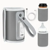 Overmax Babyflaschenwärmer THERMUP GO GREY SILVER, Hält Getränke bis zu 24 Stunden lang warm