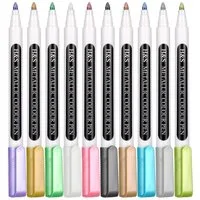 H&S Marker H&S 10er Metallic Marker Stifte Set für Scrapbook und Journaling, (10-tlg)