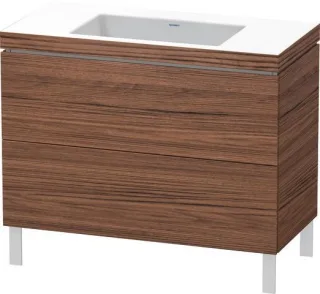 Duravit L-Cube c-bonded Set bodenstehend Nussbaum dunkel Matt 1000x480x698 mm - LC6938N2121 LC6938N2121