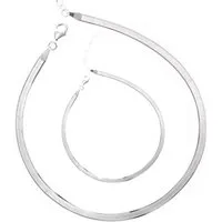 ELLAWIL Ketten und Armband Set Silber Kette Armband Damenkette Halskette Schmuck Schlangenkette (Kettenlänge: ca. 45 cm verlängerbar um 5 cm, Armbandlänge 17 cm verlängerbar um 3,5 cm, Sterling Silber 925), inklusive Geschenkschachtel