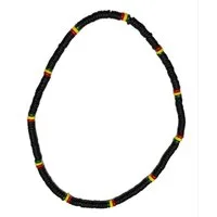 Westernlifestyle Kette ohne Anhänger Island Roots Heishi Halskette Kokosperlen Stretch – Schwarz