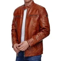 Tazzio Lederjacke 19709 Herren Echtleder Leder Jacke im Biker-Look