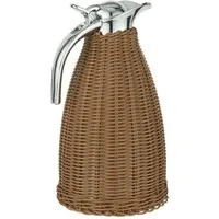 Ib Laursen Isolierkanne Ib Laursen Thermoskanne Polyrattangeflecht Edelstahl, 1.5 l