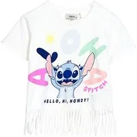 Cerdá T-Shirt Disney Lilo & Stitch Mädchen Shirt mit Fransen aus Jersey Gr. 110-158 cm