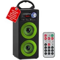 McGrey Tragbarer Speaker für vielseitigen Einsatz inklusive Fernbedienung - Bluetooth-Lautsprecher (6 W, FM-Radio mit 30 speicherbaren Senderplätzen integriert)
