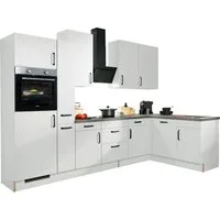 wiho Küchen Winkelküche "Simi", mit verstellbaren Füßen, wahlweise mit E-Geräten, Soft-Close-Funktion in Schubkästen & Auszügen, Stellbreite 315/175 cm