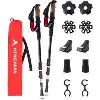 Atacama Wanderstock Nordic Walking Stöcke für Damen und Herren, faltbare Wanderstöcke Teleskop aus Carbon - Trekkingstöcke