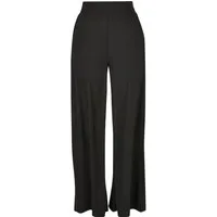 URBAN CLASSICS Stoffhose Urban Classics Damen Ladies Rib Jersey Wide Leg Pants (1-tlg)