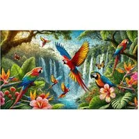 MagicHolz Puzzle Papageieninsel Holzpuzzle (2D), 310 Puzzleteile