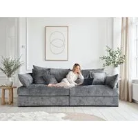 Home affaire Big-Sofa Casa XL, B: 190 cm, 4 Zierkissen, Mega-Sofa, in Cord oder Chenille-Struktur, Federkern