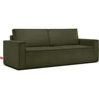 KONSIMO® 3-Sitzer NAPI Sofa mit Schlaffunktion & massivem Gestell, hergestellt in der EU, Couch für Dauerschläfer, mit Wellenunterfederung, Großer Bettkasten