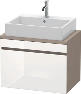 Duravit DuraStyle Konsolenwaschtischunterbau wandhängend Weiß & Basalt Hochglanz & Matt 700x478x512  DS530102243