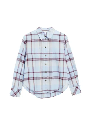 s.Oliver Red Label - Karierte Bluse blau - Gr. - 36