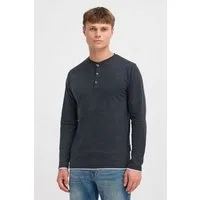 Indicode Rundhalsshirt IDGifford Longsleeve mit Knopfleiste