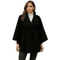 Worldclassca Poncho Worldclassca Mantel mit Gürtel Poncho Jacke Elegant Umhang Fashion Neue Kollektion - Stilvolle und gemütliche Mode für Damen