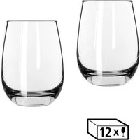 LIBBEY Gläser-Set Libbey Weinglas, 12er Set -STEMLESS-, 12-tlg., Glas, 451 ml, hochwertig verarbeitet, im modernen Design