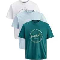 Jack & Jones Print-Shirt (Spar-Set, 3er-Pack) mit Logodruck, aus Baumwolle