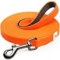 Rudelkönig Schleppleine PVC Schleppleine für Hunde mit Griffpolsterung, Robuste Hundeleine, PVC (1-tlg), Wetterfeste Schleppleine mit Handschlaufe, Verschiedene Längen