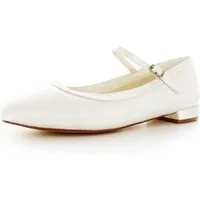 White Lady 874 ivory - flache Satin-Brautschuhe Ballerina