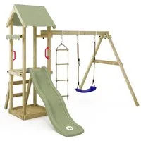 Wickey Spielturm TinyCabin - Klettergerüst mit Schaukel & Rutsche für Kleinkinder, Garten - Kletterturm mit 10 Jahren Garantie*