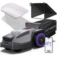 ANTHBOT Rasenmähroboter N8 Serie ohne Begrenzungskabel, 4-in-1, 23L Fangkorb, Auto-Entleerung, bis 1500 m² Rasenfläche, (Mähen, Mulchen, Grasschnitt sammeln & trockenes Herbstlaub aufnehmen, Full-Band-RTK + Dual-Kamera AI + KI-Hinderniserkennung), Au