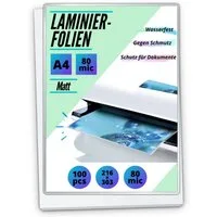 MK Vertriebs KG Schutzfolie 100 Laminierfolien DIN A3/A4/A5/A6, 80/100/125/175/250 mic, Ausführung wählbar