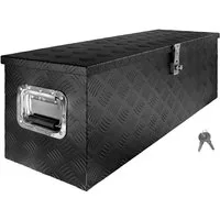 Trucky Anhänger-Deichselbox Deichselbox Werkzeugkasten Truckbox Alu Box Transportbox Schwarz