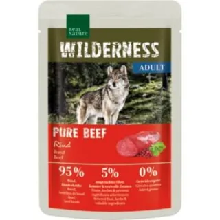REAL NATURE WILDERNESS Nassfutter Hund, Adult, Pure Beef 24x100 g