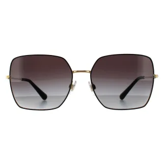 Dolce & Gabbana Square Womens Schwarz Gold Schwarz Grau Gradient Sonnenbrille