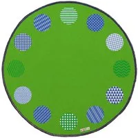 ACHOKA® Kinderteppich Spielteppich Morgenkreis, Mit zwölf farblich abgesetzten Plätzen