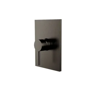 Herzbach design ix pvd Unterputz Brausebatterie plus blende eckig, Black Steel, 21.130555.2.40 21.130555.2.40