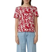 s.Oliver Print-Shirt im O-Shape mit Cut-out