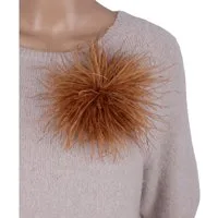 MIRROSI Brosche Edler Federbrosche, Feder-Anstecker im Boho-Vintage Stil, Ausgestattet mit Clip und Anstecknadel für sicheren Halt