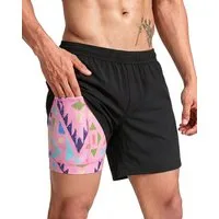 MaaMgic Laufshorts Herren 2-in-1 atmungsaktiv Trainingsshorts Stretch kurz Sporthose (1-tlg)