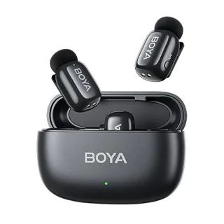 BOYA Mini Wireless Lavalier Lapel Microphone AI Intelligent Noise Cancelling Mic for iPhone Android Type-C Phone Live Br