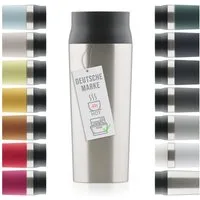 Blumtal Isolierflasche Thermobecher Classic aus Edelstahl - auslaufsicher Becher to go, hält 4h heiß/ 8h kalt, 360° Trinköffnung, Easy Quick-Press-Verschluss