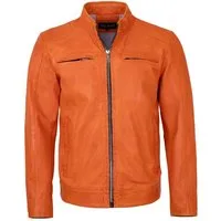 Jilani Lederjacke Kawelo Jilani - Herren Lederjacke Lammnappa orange