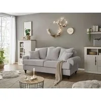 OTTO home 3-Sitzer Westminster, Sofa im Landhausstil, Couch mit Zierkissen, Federkern-Polsterung, gedrechselter Fuß, hochwertiger Microfaserbezug