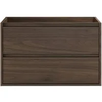 einfachgutemoebel Waschtisch-Set Waschplatz VANDA VILLA 80cm Schubfach, ohne Oberplatte, walnuss, (Badmöbel Set, 1-St., Waschtisch Unterschrank)