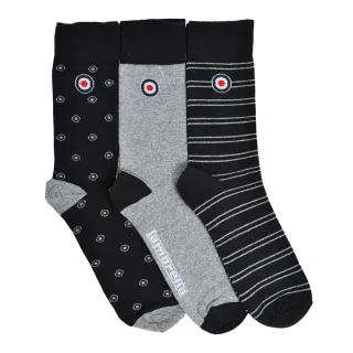 Lambretta - Socken für Herren(3er-Pack) (Schwarz/Grau)