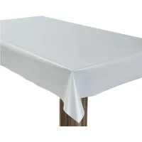 laro Tischdecke Wachstuchtischdecke Uni Reinweiß PVC Eckig