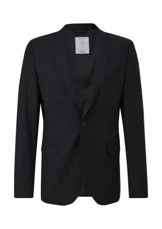 s.Oliver BLACK LABEL - Elastisches Sakko schwarz - Gr. - 48