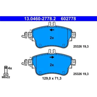 ATE Bremsbel?ge vorne Mercedes A-Klasse W176 B-Klasse W246 W242