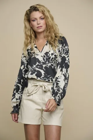 Rino&Pelle - Top balloon sleeves birch bloom - Gr. - 36