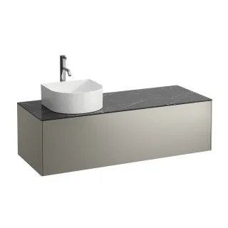 LAUFEN Waschtischunterschrank SONAR f.WT H812340/1/2/3 1 Schubl 1175x455 AusschnWT li? Titan&Ne H4054260341421