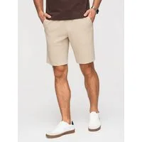 OMBRE Sweatshorts Herren Sweatshorts Regular Fit mit Kordelzug Beige XL (kein Set, 1-tlg) Strukturierte Oberfläche